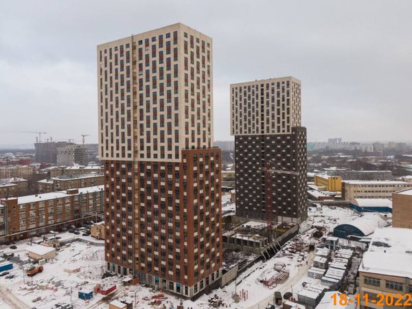 Ход строительства ЖК «Руставели 14» за Ноябрь 2022 г., фото №3