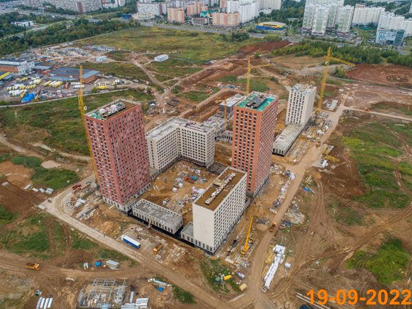 Ход строительства ЖК «Зелёный парк» за Сентябрь 2022 г., фото №2