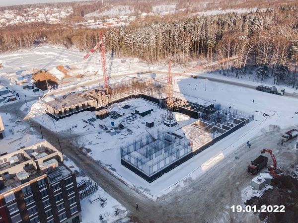Ход строительства ЖК «Середневский лес» за Январь 2022 г., фото №4