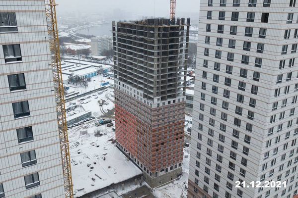 Ход строительства ЖК «Второй Нагатинский» за Декабрь 2021 г., фото №4