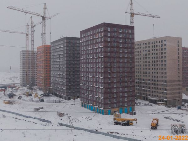 Ход строительства ЖК «Саларьево парк» за Январь 2022 г., фото №4