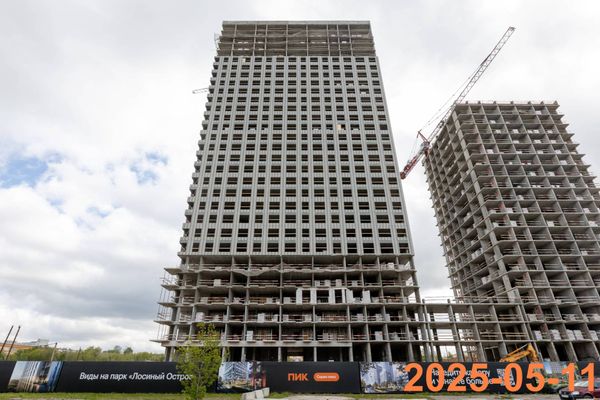 Ход строительства ЖК «2-й Иртышский» за Май 2025 г., фото №2