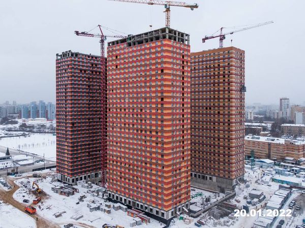 Ход строительства ЖК «Сигнальный 16» за Январь 2022 г., фото №3