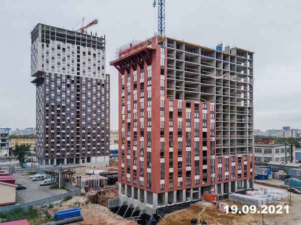 Ход строительства ЖК «Руставели 14» за Сентябрь 2021 г., фото №3