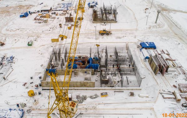 Ход строительства ЖК «Зелёный парк» за Январь 2022 г., фото №5