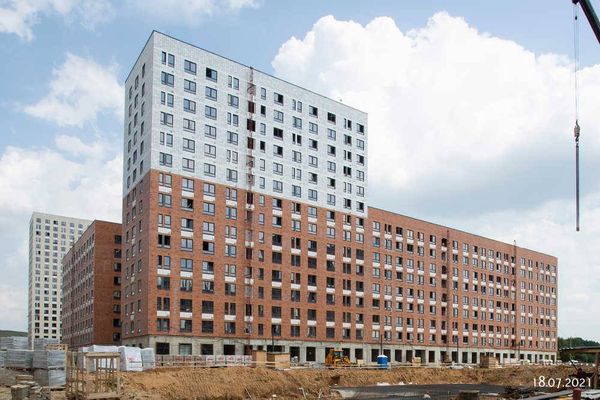 Ход строительства ЖК «Саларьево парк» за Июль 2021 г., фото №4