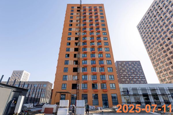 Ход строительства ЖК «Волжский парк» за Июль 2025 г., фото №2