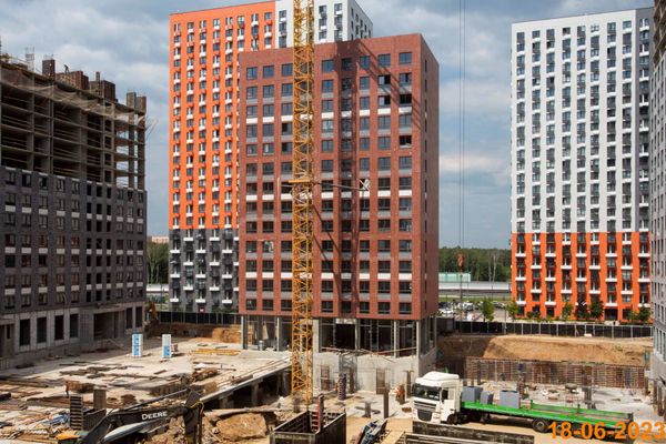 Ход строительства ЖК «Саларьево парк» за Июнь 2023 г., фото №5