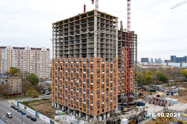Ход строительства ЖК «Перовское 2» за Октябрь 2021 г., фото №2