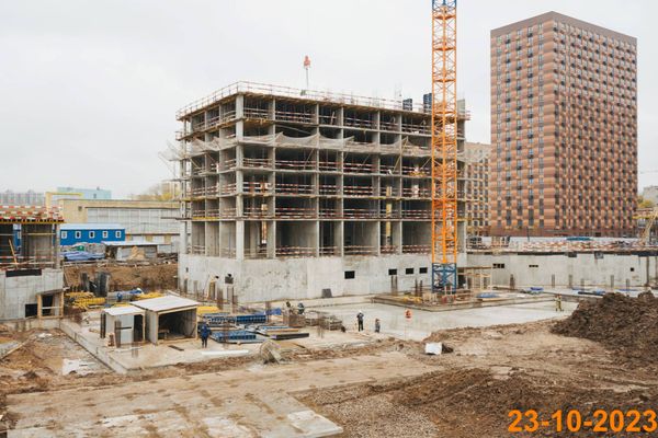 Ход строительства ЖК «Большая Академическая 85» за Октябрь 2023 г., фото №4