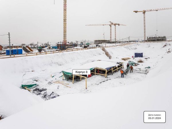 Ход строительства ЖК «Подольские Кварталы» за Январь 2024 г., фото №4