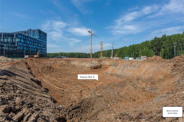 Ход строительства ЖК «Тропарево Парк» за Июль 2021 г., фото №3