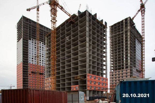 Ход строительства ЖК «Второй Нагатинский» за Октябрь 2021 г., фото №3