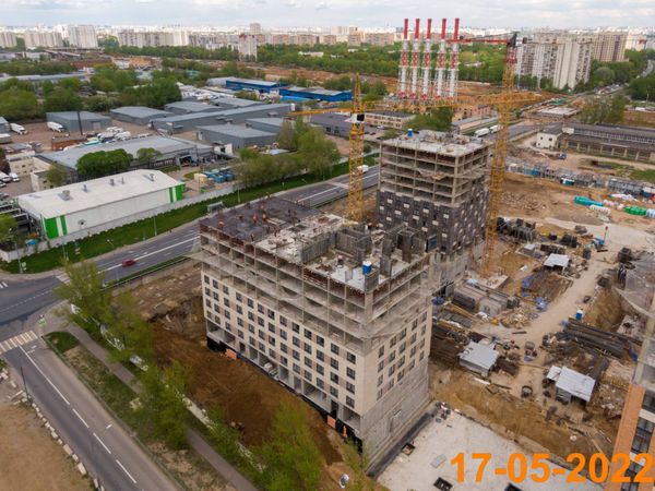 Ход строительства ЖК «Кавказский бульвар 51» за Май 2022 г., фото №4