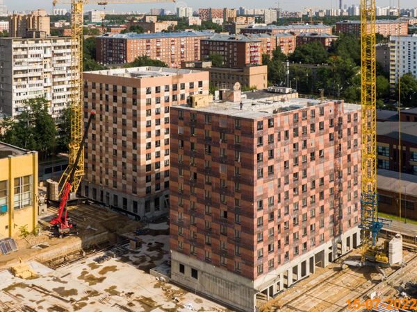 Ход строительства ЖК «Большая Академическая 85» за Июль 2022 г., фото №5