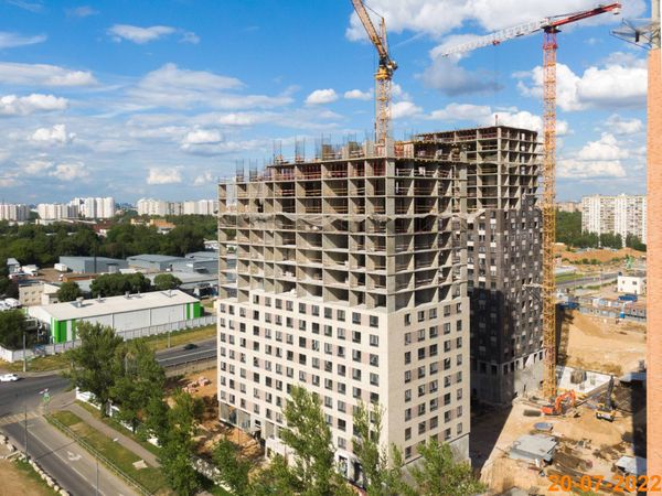Ход строительства ЖК «Кавказский бульвар 51» за Июль 2022 г., фото №4
