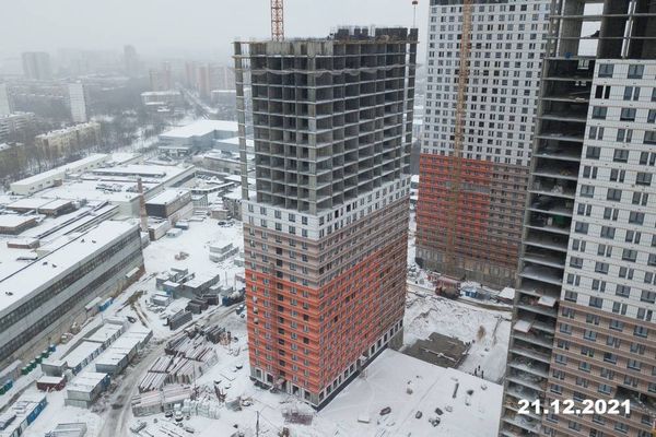 Ход строительства ЖК «Второй Нагатинский» за Декабрь 2021 г., фото №5