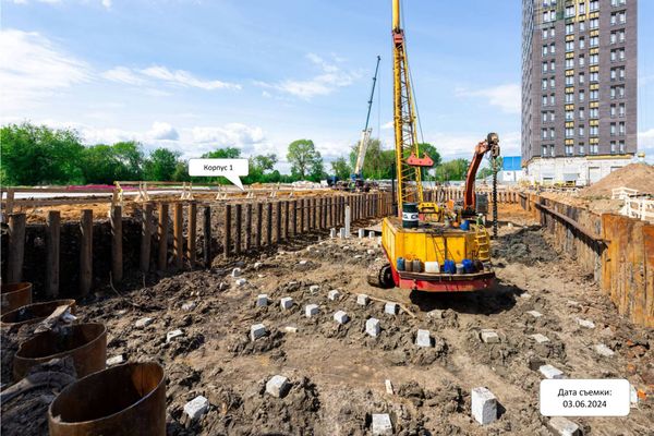 Ход строительства ЖК «Квартал на воде» за Июнь 2024 г., фото №3