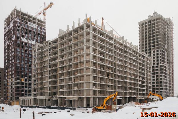 Ход строительства ЖК «Зелёный парк» за Январь 2026 г., фото №3