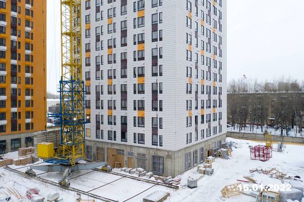 Ход строительства ЖК «Волжский парк» за Январь 2022 г., фото №3