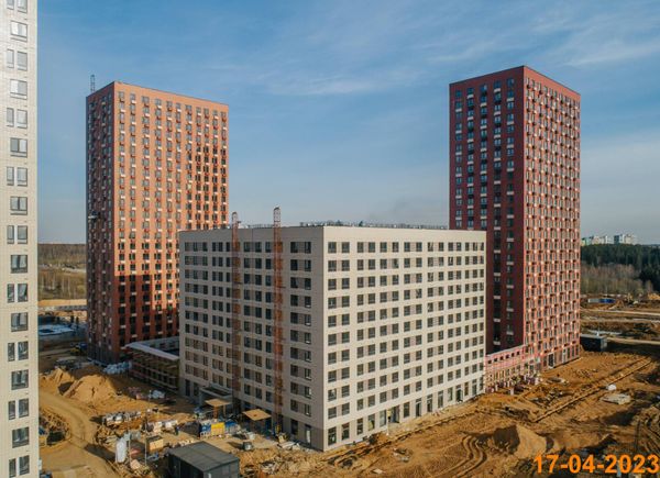 Ход строительства ЖК «Зелёный парк» за Апрель 2023 г., фото №2
