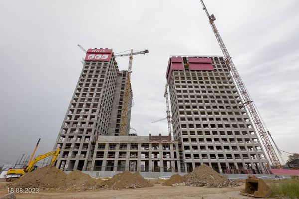 Ход строительства ЖК «Вейв» за Август 2023 г., фото №2