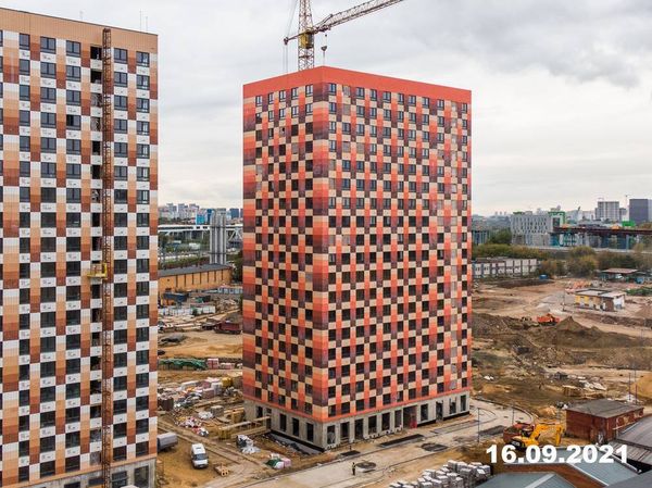 Ход строительства ЖК «Большая Академическая 85» за Сентябрь 2021 г., фото №3