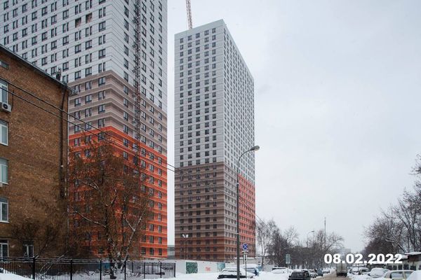 Ход строительства ЖК «Второй Нагатинский» за Февраль 2022 г., фото №4
