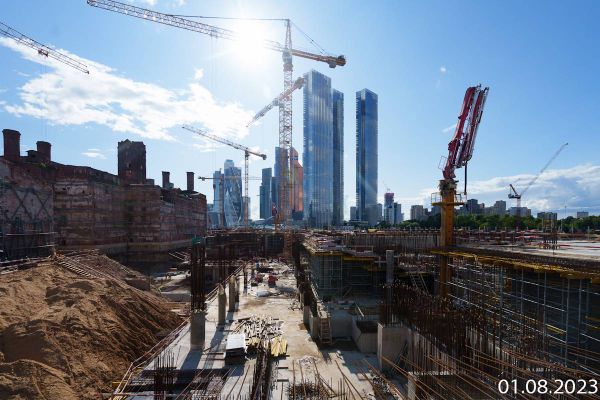 Ход строительства ЖК «Бадаевский» за Август 2023 г., фото №2