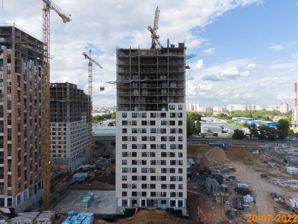 Ход строительства ЖК «Кавказский бульвар 51» за Июль 2022 г., фото №2
