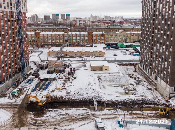 Ход строительства ЖК «Руставели 14» за Декабрь 2021 г., фото №2