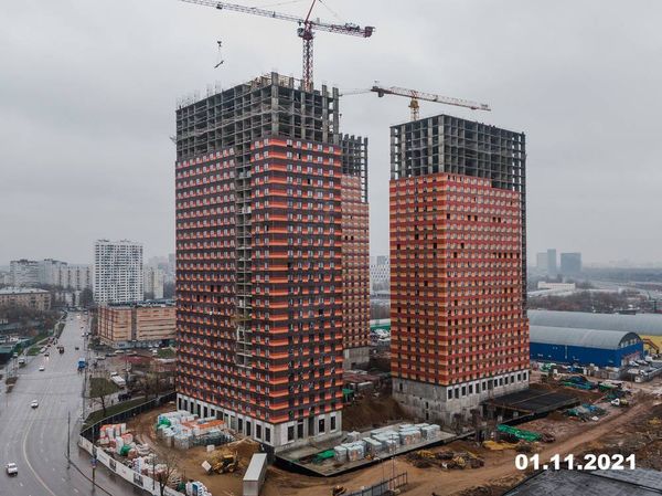 Ход строительства ЖК «Сигнальный 16» за Ноябрь 2021 г., фото №2