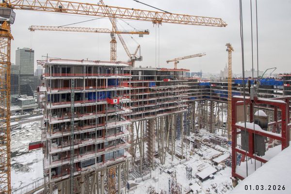 Ход строительства ЖК «Бадаевский» за Март 2026 г., фото №5