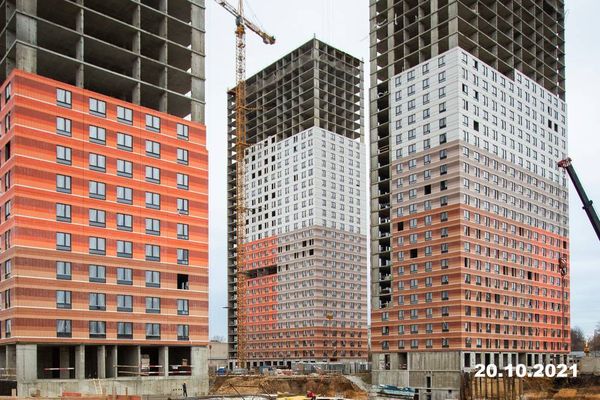 Ход строительства ЖК «Второй Нагатинский» за Октябрь 2021 г., фото №2
