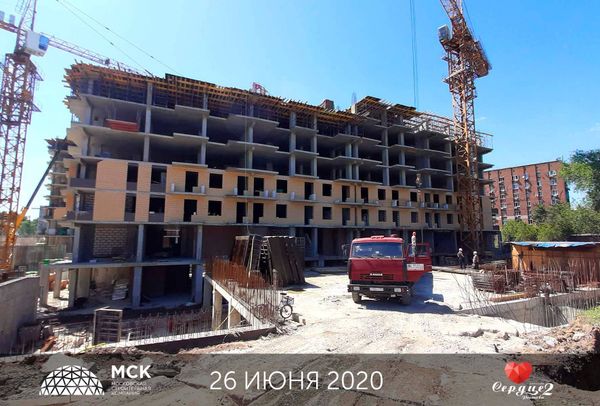 Ход строительства ЖК «Сердце Ростова 2» за Июль 2020 г., фото №2