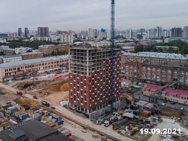 Ход строительства ЖК «Руставели 14» за Сентябрь 2021 г., фото №2