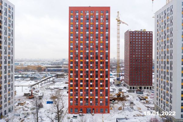 Ход строительства ЖК «Волжский парк» за Январь 2022 г., фото №2