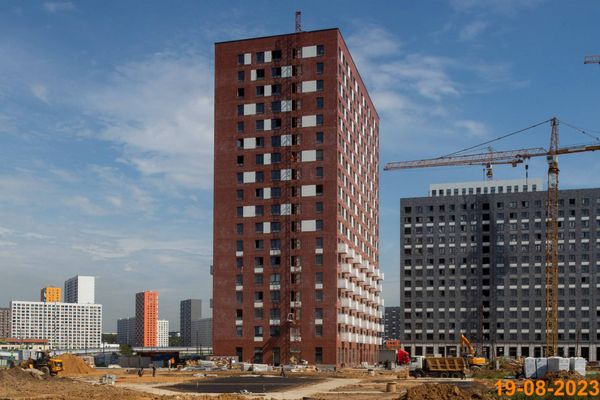 Ход строительства ЖК «Саларьево парк» за Август 2023 г., фото №3