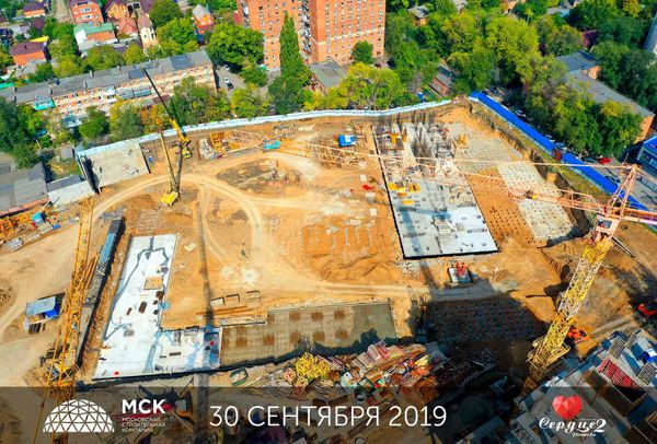 Ход строительства ЖК «Сердце Ростова 2» за Октябрь 2019 г., фото №2