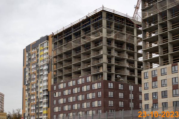 Ход строительства ЖК «Юнино» за Октябрь 2023 г., фото №4