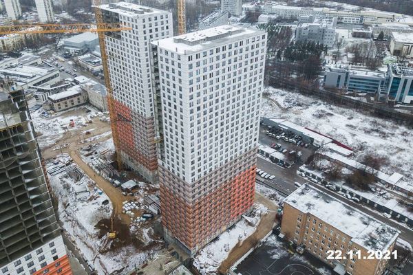 Ход строительства ЖК «Второй Нагатинский» за Ноябрь 2021 г., фото №3