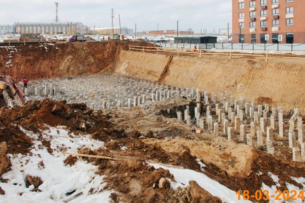 Ход строительства ЖК «Зелёный парк» за Март 2024 г., фото №5