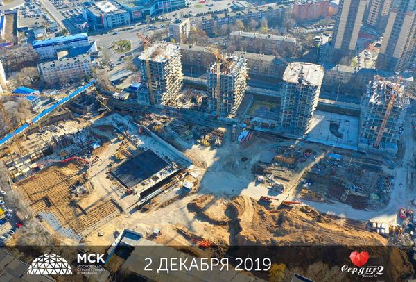 Ход строительства ЖК «Сердце Ростова 2» за Декабрь 2019 г., фото №2