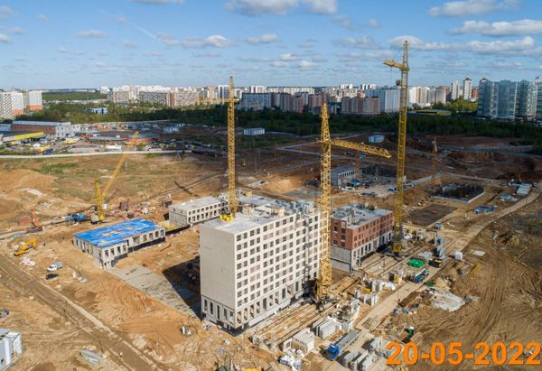 Ход строительства ЖК «Зелёный парк» за Май 2022 г., фото №5