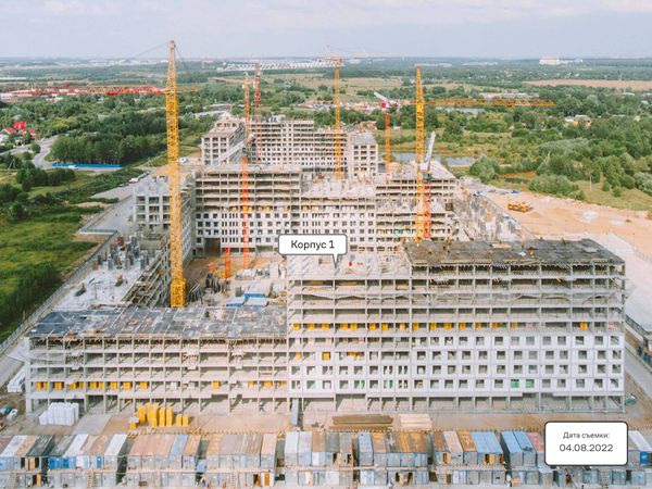 Ход строительства ЖК «Молжаниново» за Август 2022 г., фото №3