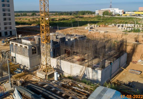 Ход строительства ЖК «Зелёный парк» за Август 2022 г., фото №4
