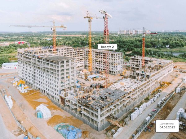 Ход строительства ЖК «Молжаниново» за Август 2022 г., фото №4