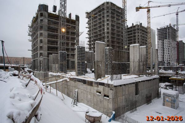 Ход строительства ЖК «Кавказский бульвар 51» за Январь 2026 г., фото №3