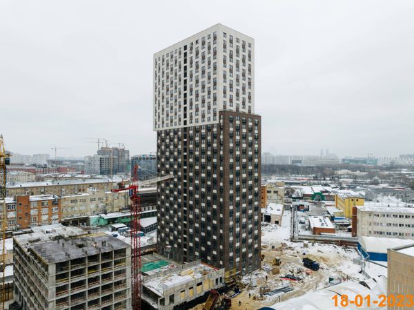 Ход строительства ЖК «Руставели 14» за Январь 2023 г., фото №3