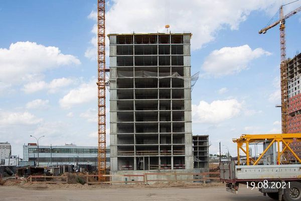 Ход строительства ЖК «Второй Нагатинский» за Август 2021 г., фото №2